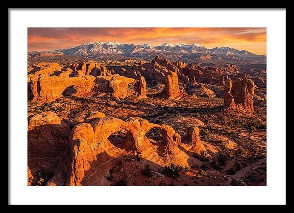 Arches National Park At Golden Hour