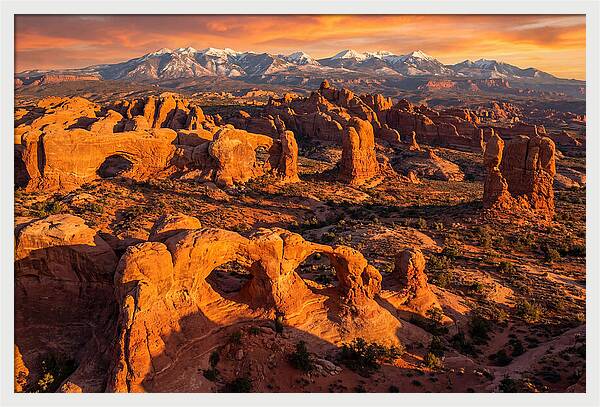 Arches National Park At Golden Hour