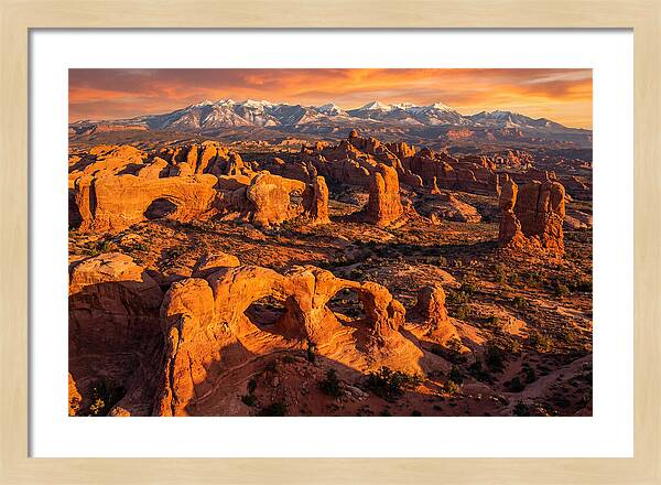 Arches National Park At Golden Hour