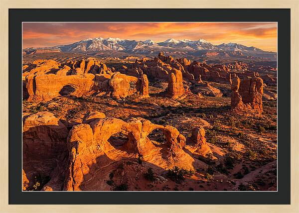 Arches National Park At Golden Hour