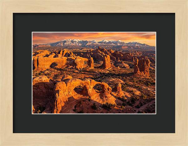 Arches National Park At Golden Hour