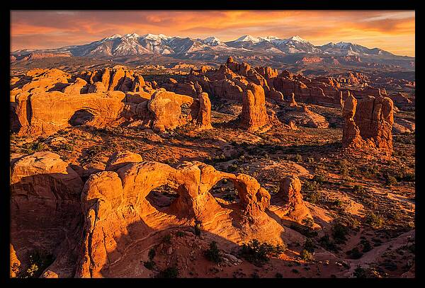 Arches National Park At Golden Hour