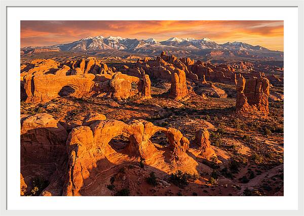 Arches National Park At Golden Hour