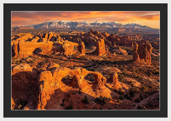 Arches National Park At Golden Hour