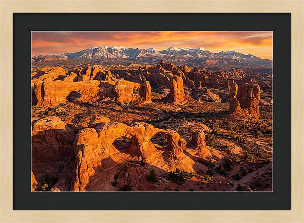 Arches National Park At Golden Hour