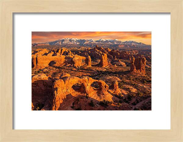 Arches National Park At Golden Hour