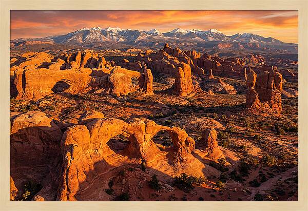 Arches National Park At Golden Hour