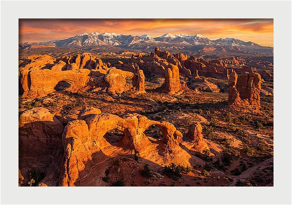 Arches National Park At Golden Hour