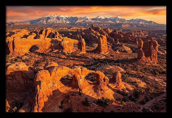 Arches National Park At Golden Hour