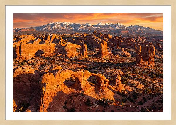 Arches National Park At Golden Hour