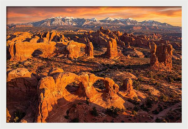 Arches National Park At Golden Hour