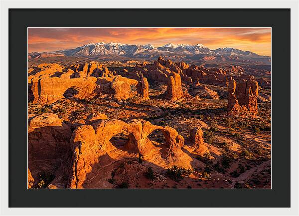Arches National Park At Golden Hour