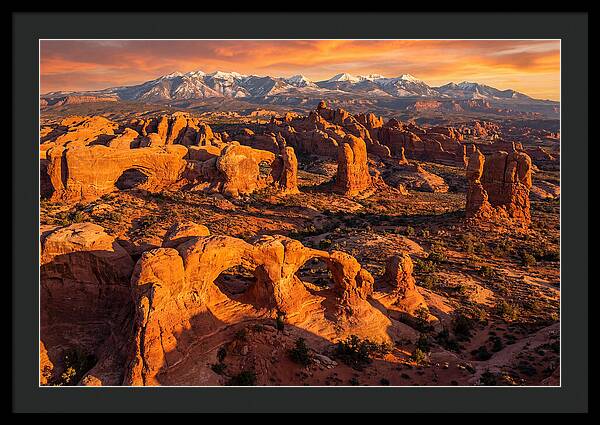 Arches National Park At Golden Hour
