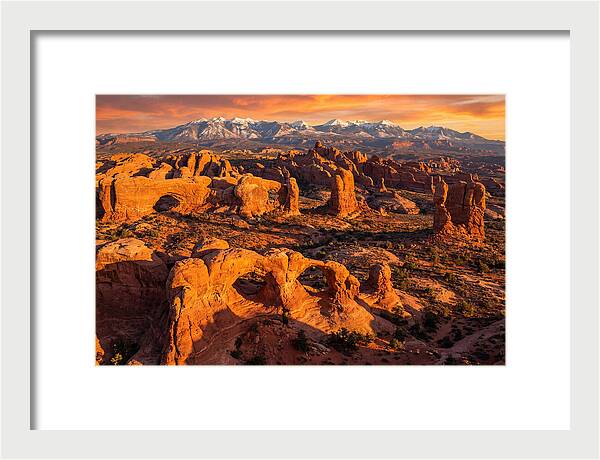Arches National Park At Golden Hour