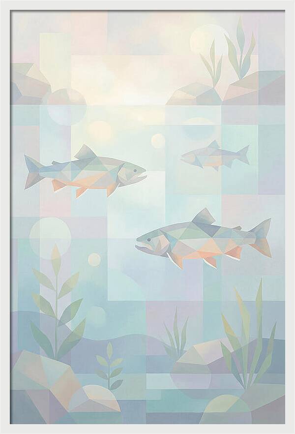 Arctic Char Swimming In Clear Waters