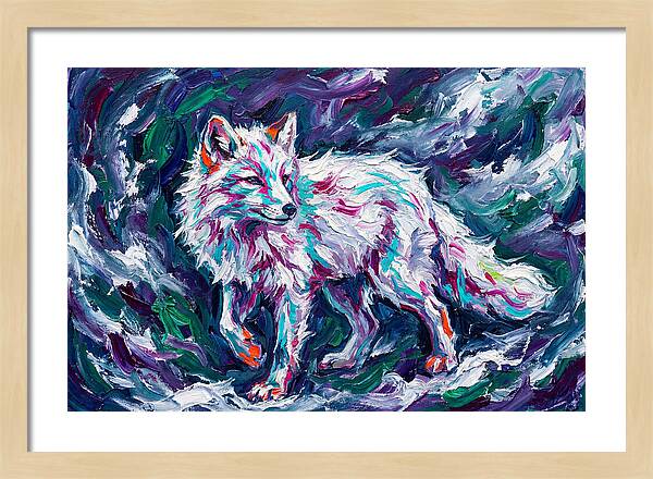 Arctic Fox In Expressionist Style