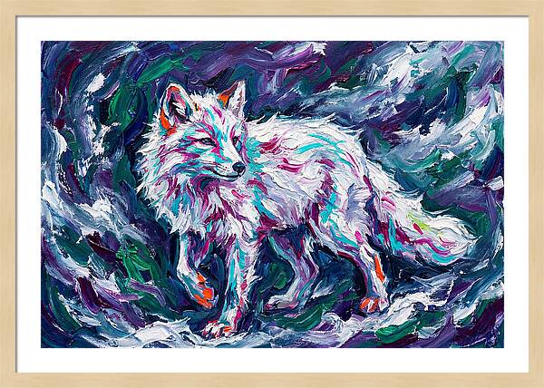 Arctic Fox In Expressionist Style