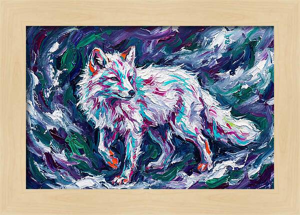 Arctic Fox In Expressionist Style