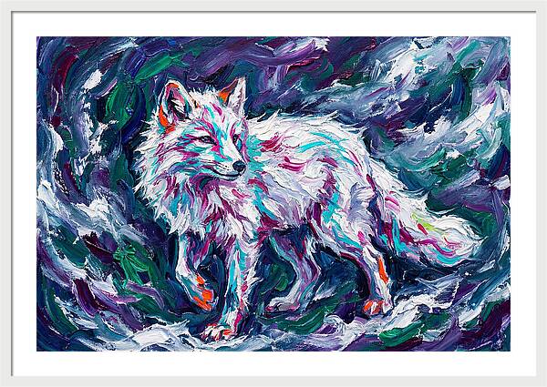 Arctic Fox In Expressionist Style