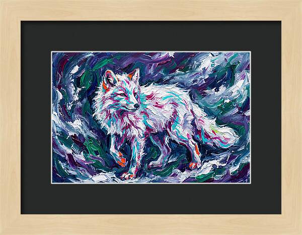 Arctic Fox In Expressionist Style