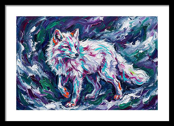 Arctic Fox In Expressionist Style