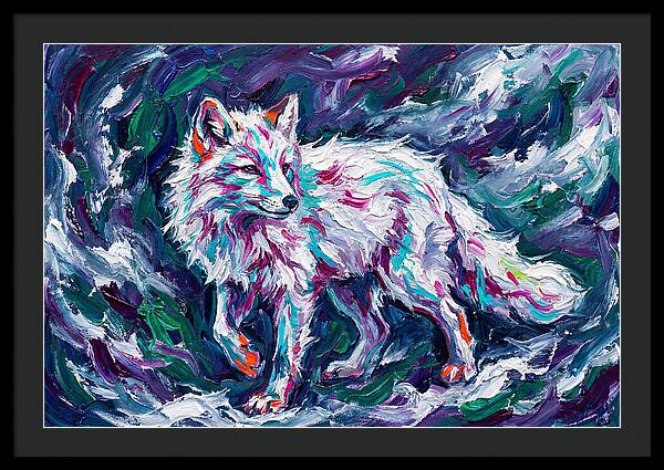 Arctic Fox In Expressionist Style