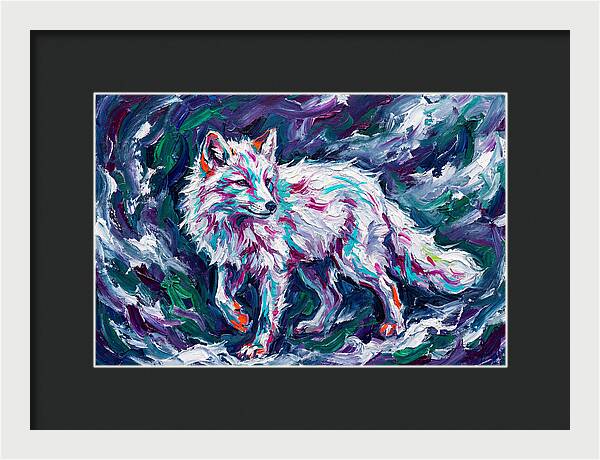 Arctic Fox In Expressionist Style