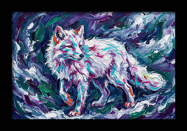 Arctic Fox In Expressionist Style