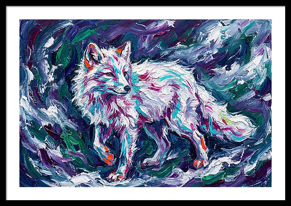 Arctic Fox In Expressionist Style