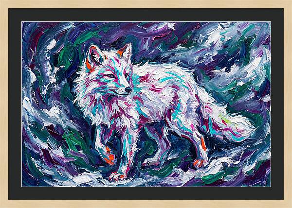 Arctic Fox In Expressionist Style