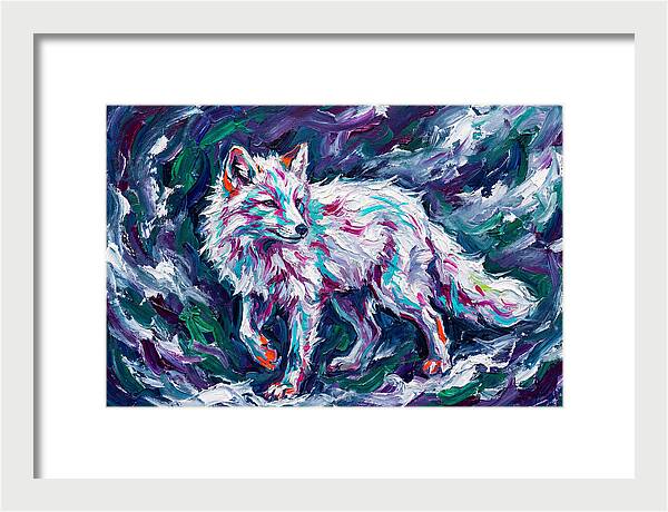 Arctic Fox In Expressionist Style