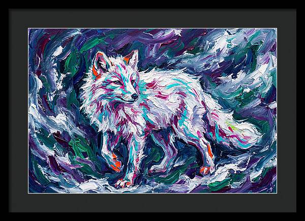Arctic Fox In Expressionist Style
