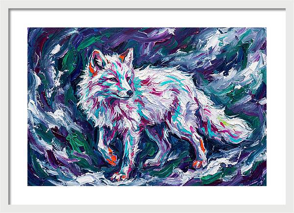Arctic Fox In Expressionist Style