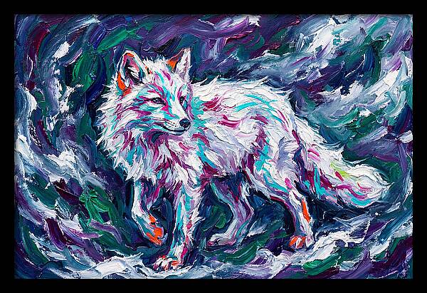 Arctic Fox In Expressionist Style