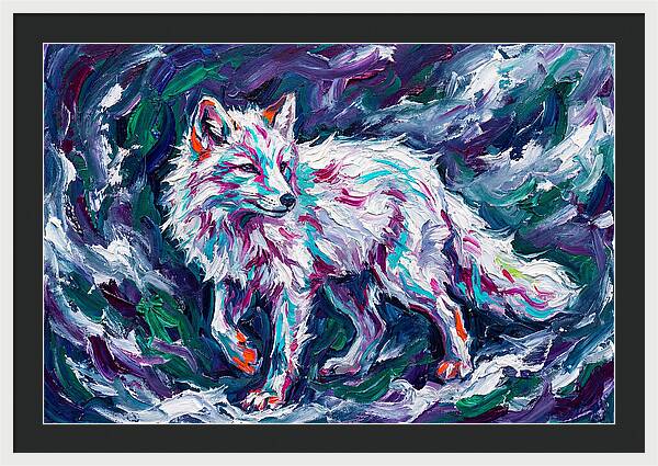 Arctic Fox In Expressionist Style