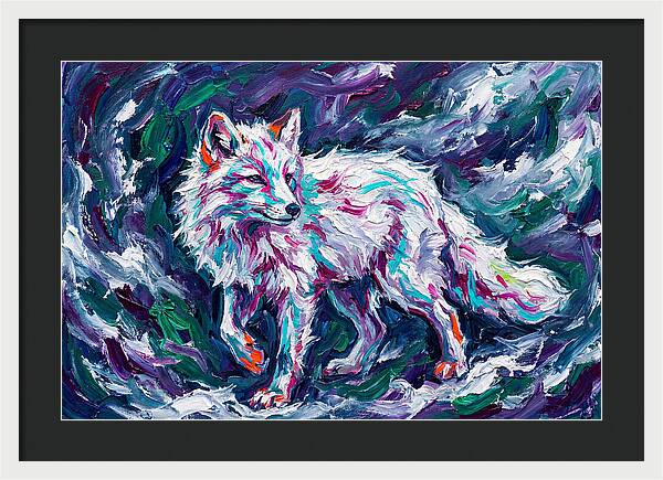 Arctic Fox In Expressionist Style