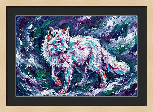 Arctic Fox In Expressionist Style