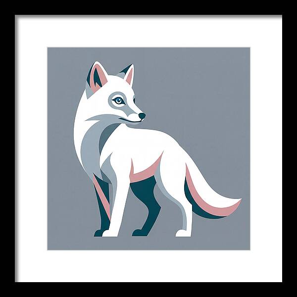 Arctic Fox In Modern Style