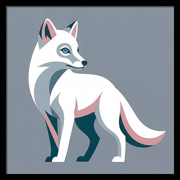 Arctic Fox In Modern Style