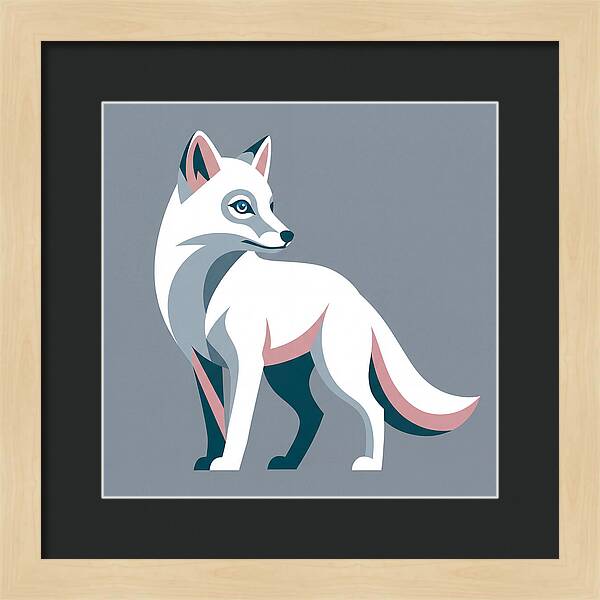 Arctic Fox In Modern Style