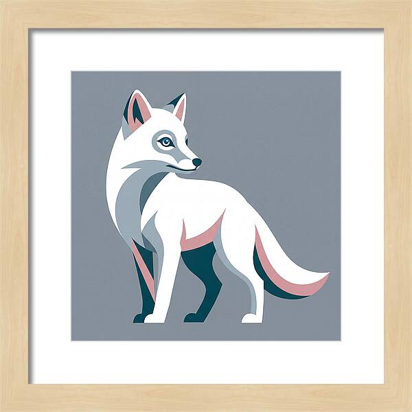 Arctic Fox In Modern Style