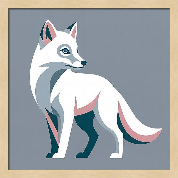 Arctic Fox In Modern Style