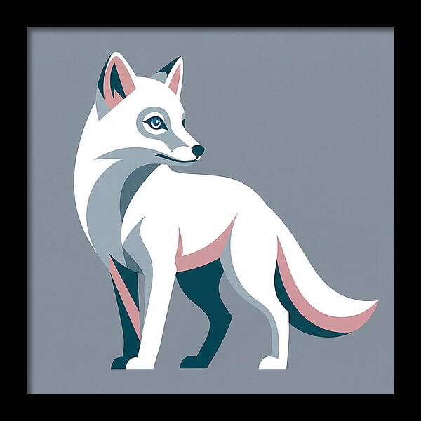 Arctic Fox In Modern Style