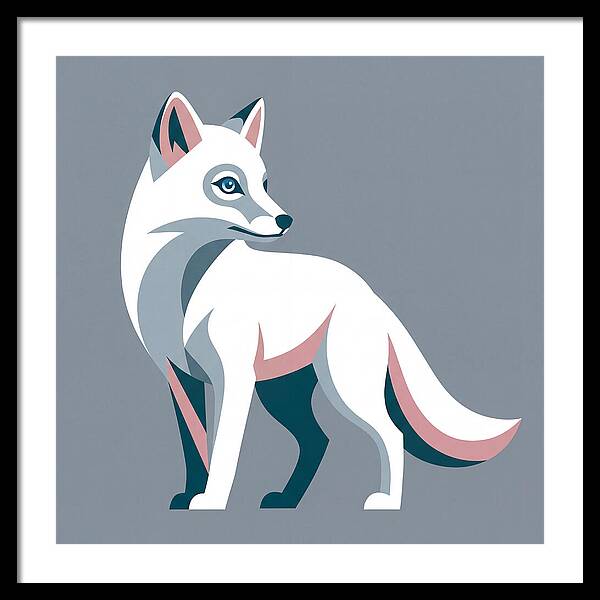 Arctic Fox In Modern Style