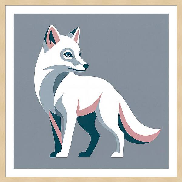 Arctic Fox In Modern Style