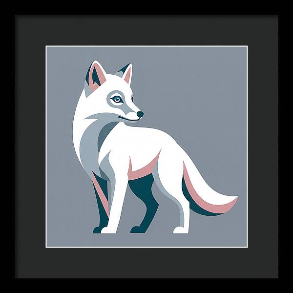 Arctic Fox In Modern Style