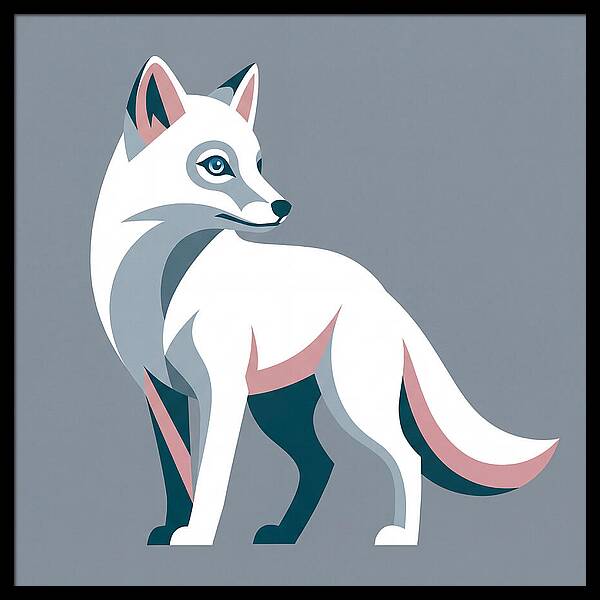 Arctic Fox In Modern Style