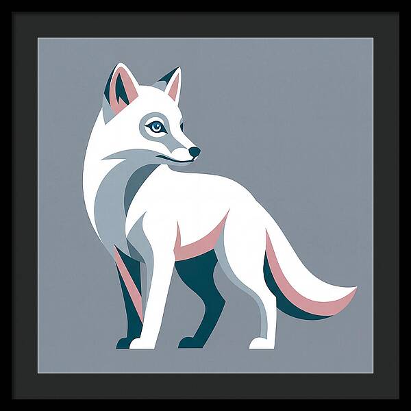 Arctic Fox In Modern Style