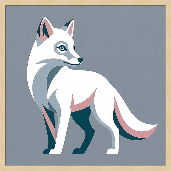 Arctic Fox In Modern Style
