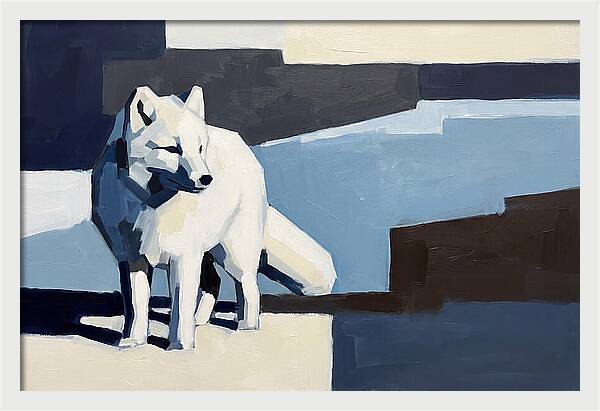 Arctic Fox In Winter Hues